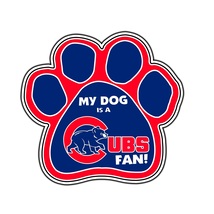 My Dog Is A Chicago Cubs Fan Logo Baseball Sticker Vinyl Decal (Style #8) - $4.50+