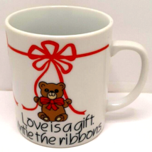 Message Mug by George Good &quot;Love is a Gift&quot; Made in Japan Vintage - $11.38