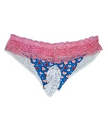 Blue Lace Top Heart Panty w/ Pouch – Sissy, Crossdresser, Feminine Lingerie - $7.95