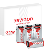 CR123A 3V Lithium Batteries 6 Pack, 1500 mAh, Photo Battery for Security... - $418.67 MXN