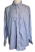 Roundtree &amp; York Gold Label Long Sleeve Button Down Shirt Blue XXL - £15.04 GBP