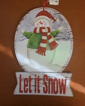 Christmas Wall Decoration Let It Snow 16 X 8 Ships In 24 Hours. - $16.36 CAD