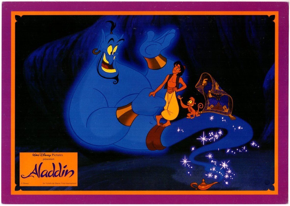 *Walt Disney&#39;s ALADDIN (1992) Aladdin, Genie, Abu, The Magic Carpet &amp; Ge... - $45.00