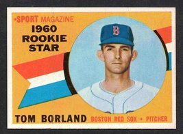 Boston Red Sox Tom Borland 1960 Topps Rookie Star Baseball Card #117 nr mt - £3.54 GBP