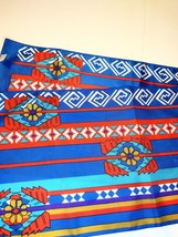 Vtg Womens Long Scarf Made in Italy Polyester Southwest Colorful Aztec Neck READ - £8.40 GBP