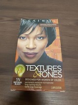 Clairol Textures &amp; Tones Permanent Hair Color 1N Natural Black Minor Box... - £7.89 GBP