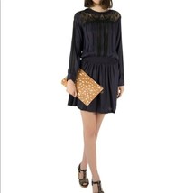 SEA New York Lace Yoke Bateau Neckline Black Mini Dress Women Size 6 - $72.31