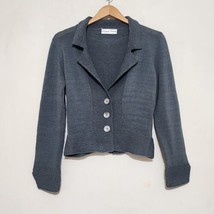 Marion Foale Handknit Cardigan Womens Gray Cotton - £88.07 GBP