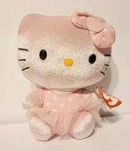 Ty Beanie Babies Hello Kitty Sanrio Ballerina Pink Tutu 6&quot; Stuffed Plush w/ Tag! - £10.38 GBP
