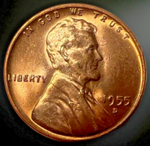 1955 D Denver Lincoln Wheat Cent Brilliant Uncirculated (BU) - $3.75