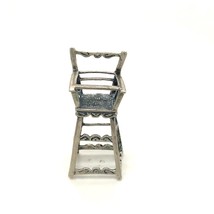 Vintage Sterling Signed 925 Handmade Carved Baby High Chair Miniature Display - £29.36 GBP