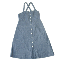 NWT Madewell Button Front Chambray Tank Dress in Brilliant Royal Blue 10 - £49.55 GBP