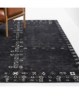 New Erria Black Area Rug Handmade Tufted 100% Woolen Area Rugs &amp; Carpet - £346.89 GBP+