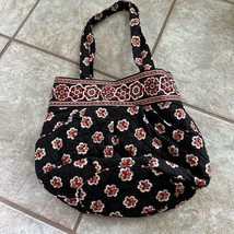 Vera Bradley Pirouette Purse (Retired, 2009) Black Orange Flowers - £8.43 GBP