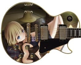 Guitar Skin Axe Wrap Re-Skin Cute Anime Girl Laying Down Chill GS 045 - $47.47