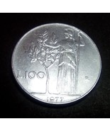 Italy 100 Lire 1977 Coin Minerva Olive Tree Athena - £2.61 GBP