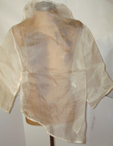 NWT New Designer Womens 10 Natori Classic Silk Blouse Sheer Asymmetric S... - £249.11 GBP