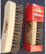 KIWI SHOE SHINE BRUSH 100% Horsehair 5.8&quot; X 1.8&quot; Oak Handle NEW 1 Brush/Pk - £5.93 GBP