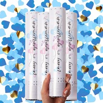 Primepure Gender Reveal Confetti Cannon - Heart Shaped Confetti Poppers ... - $33.98