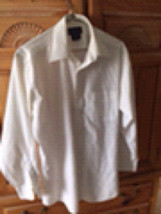 Basic Editions White Shirt Long Sleeve Men’s Size Small Button Front - £15.93 GBP