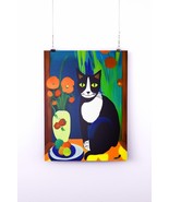 Canvas Print, Colorful Giclee Cat Theme on Wooden Frame - $1,293.97 MXN