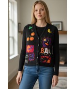 Vintage Bobbie Brooks Black w/Halloween Design Size XL - Sweater Vest - $48.13 CAD