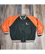 VINTAGE Miami Hurricanes Jacket Mens XXL 2XL Varsity Bomber Snap NCAA 90s - $1,119.36 MXN