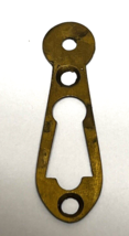 Old Keyhole Lock Cover Brass Colored 2 1/8 x 5/8 " Made in England key Hole - $9.41