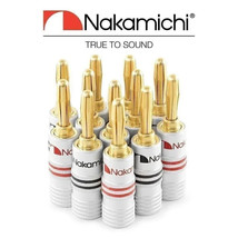4 Pairs Nakamichi 24k Gold Plated 4mm Banana Plug Cable Audio Speaker Co... - $819.80 MXN