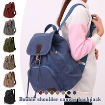 Womens Vintage Backpack Canvas Casual Travel Rucksack Satchel School Bag - £17.10 GBP