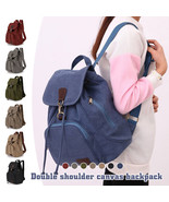 Womens Vintage Backpack Canvas Casual Travel Rucksack Satchel School Bag - £17.11 GBP