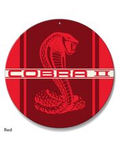 Ford Mustang Cobra 2 Car Vehicle Logo Poster Metal Round Sign 8x8in Vint... - $24.74