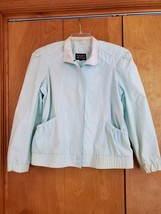 New York Girl Vintage Size Small Totally 80s Windbreaker Jacket Mint Green Coat - £11.08 GBP