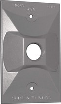 Sigma 14371 Lampholder Cover Rectangle Metal 1-Gang Wet Locations Gray - $6.93