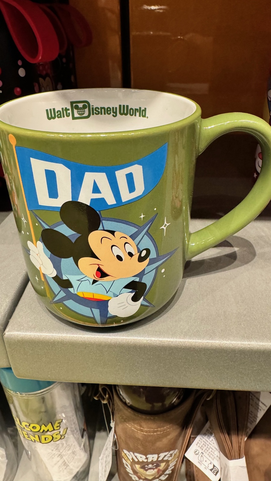 Primary image for Walt Disney World Dad Mickey Mouse Castle Ceramic 17 oz Mug Cup NEW