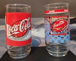 Set Of 2 Red Classic Coca-Cola Glasses  - $179.47 MXN