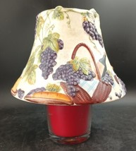 Yankee Candle Jar Canister Topper Ceramic Shade 5&quot;x6.25&quot; Wine Grapes + Candle - £19.10 GBP