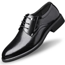 Men Leather Office Shoes Hollow Classic Derby Suit Shoes For Men British Busines - £57.28 GBP