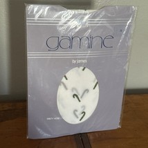 Gamine By James Pantyhose White Green  Red Candy Cane Vintage Size A Hos... - $7.96