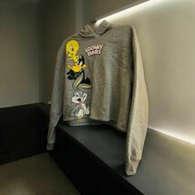 Gray Warner Bros. Looney Tunes Pull Over Hoodies for Juniors Sm  L 11/13 - $3.87