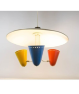 Modern Elegant Chandelier Mid Century  Brass ceiling fixture pendent Lig... - €365,19 EUR