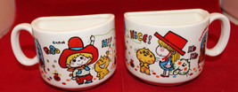 Sanrio Japan Ado Mizumori Popo Chan Set of 2 Half Sized Mug Cups Mirai Gekijyo - £97.20 GBP