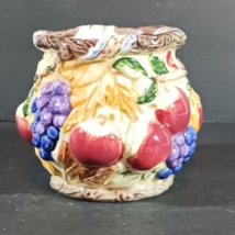 Kirkland Ceramic SUGAR BOWL Fall AUTUMN APPLES GRAPES 4 1/2&#39; Hand Painte... - €7,41 EUR