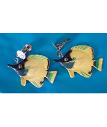 Kitschy Plastic Bright Yellow Clip-on Dangling Angler Fish Earrings Unis... - £9.35 GBP