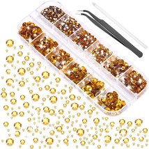 2000 Pieces Flat Back Gems Rhinestones 6 Sizes (1.5-6 Mm) Round Crystal ... - £11.98 GBP