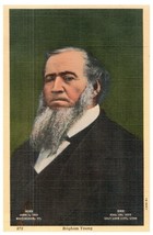 Brigham Young B Portrait 872 UTAH UT Mormon Leader Linen Postcard B239 - £17.73 GBP