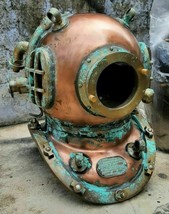 Antique nautical Diving Helmet Alloy Metal Deep Sea Driver Helmet For Home Decor - £277.51 GBP
