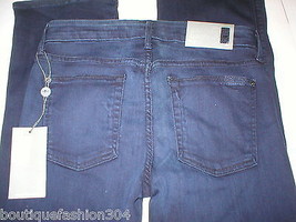 New NWT $189 Womens 7 FAM For All Mankind Jeans 28 x 34 Skinny Bootcut Dark USA - £147.37 GBP