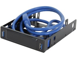 BYTECC U3-225 USB 3.0 Front Hub Bracket for Dual 2.5&quot; HDD/SSD to 3.5&quot; Tray - £24.38 GBP