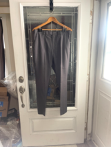 Perry Ellis Portfolio Mens Modern fit Dress Pants 34 / 32 Grey With Pins... - $8.86